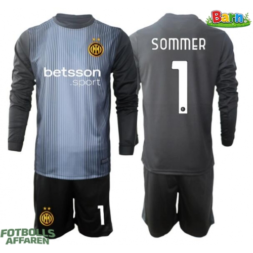 Inter Milan Yann Sommer #1 Målvakt Hemmaställ Barn 2025-26 Långärmad (+ Korta byxor)